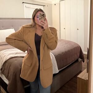 Vintage Bill Blass 100% Camel Hair Blazer Jacket | Camel Tan | Made in USA